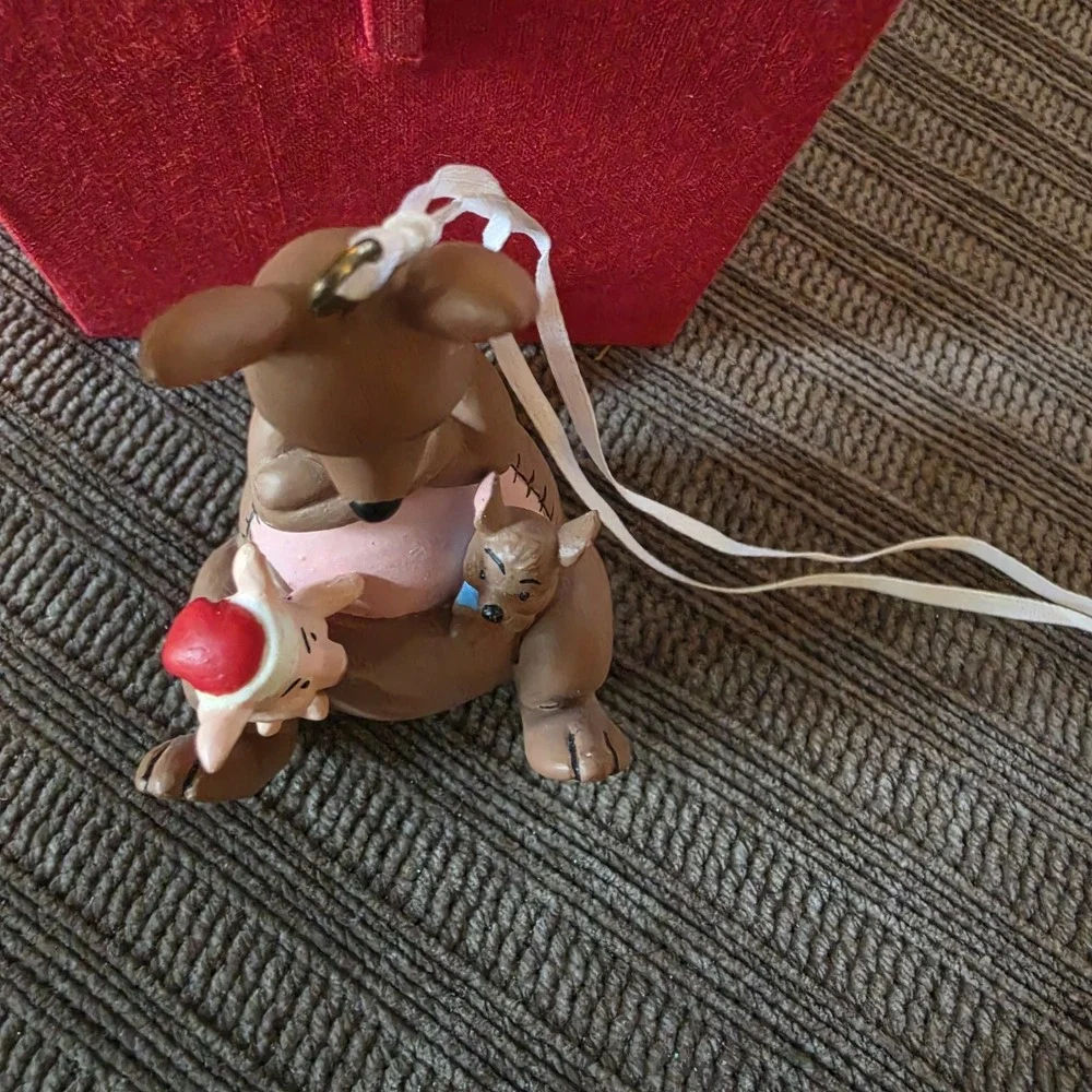 Vintage Disney's Kanga, Roo & Piglet Christmas Ornament Rare 1991